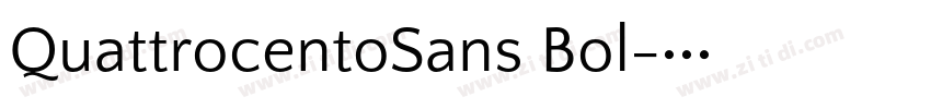 QuattrocentoSans Bol字体转换